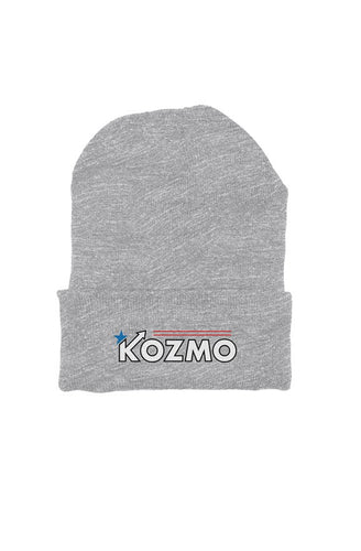 Full Kozmo Skull-Warmer Beanie Light Grey